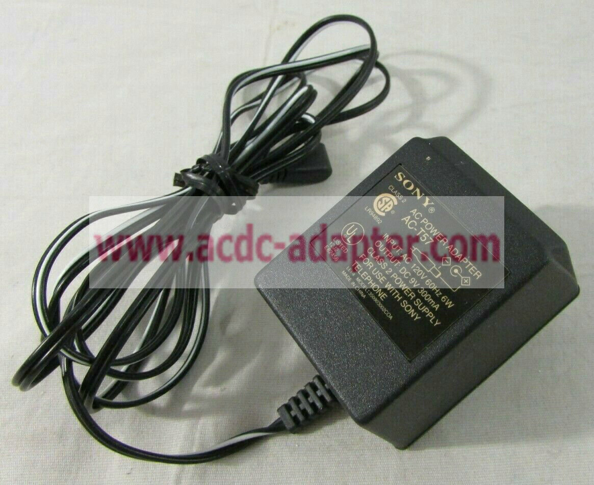 NEW 9V DC 300mA Sony AC Adapter AC-T57 Power Supply - Click Image to Close